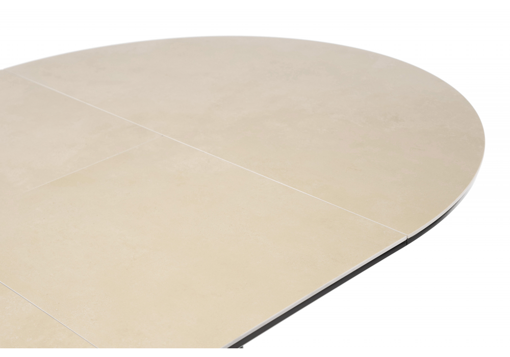 Керамический стол Стивен 100(140) okara light yellow / черный