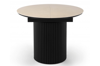 Керамический стол Стивен 100(140) okara light yellow / черный