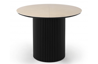 Керамический стол Стивен 100(140) okara light yellow / черный