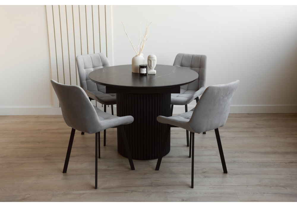 Керамический стол Стивен 100(140) shakespeare black / черный