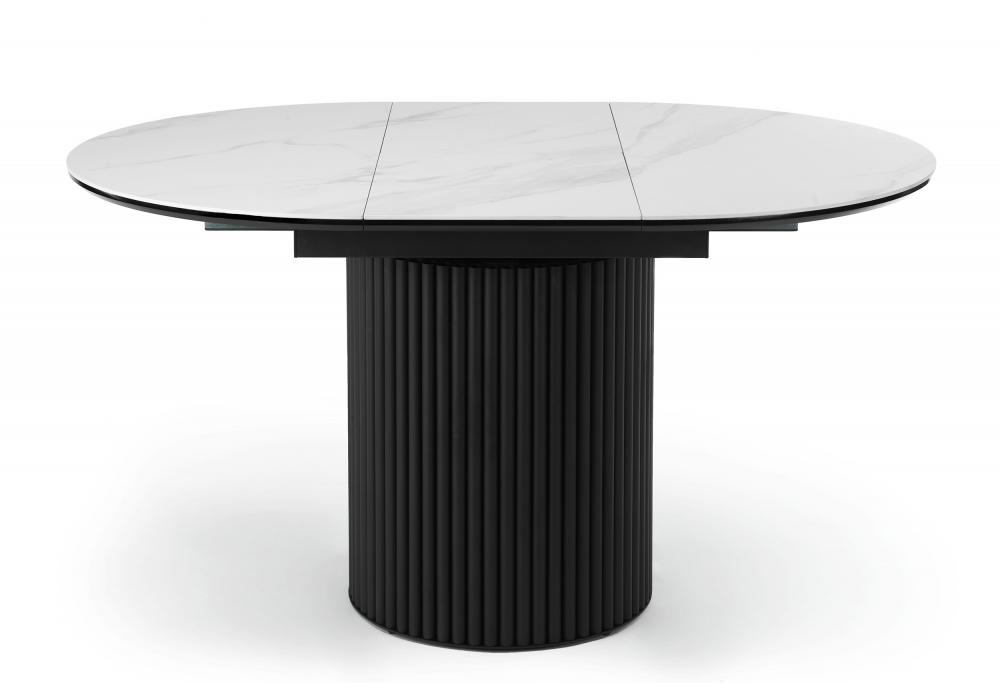 Керамический стол Стивен 100(140) snow white / черный