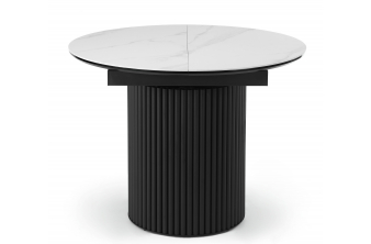 Керамический стол Стивен 100(140) snow white / черный