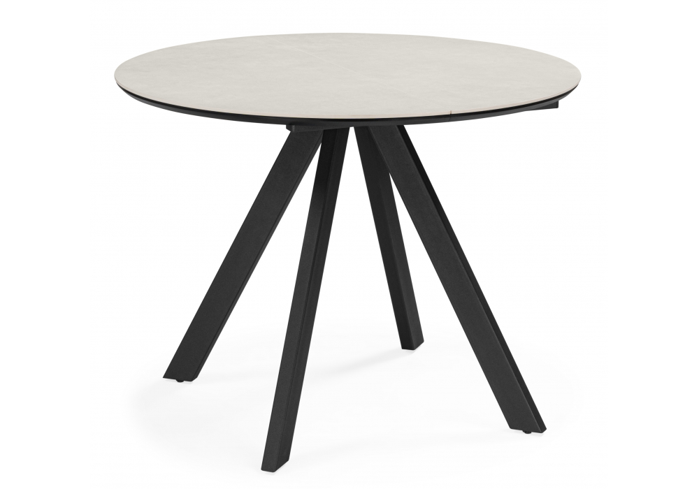 Керамический стол Трейси 90 carmen light gray / черный