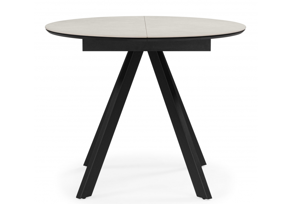 Керамический стол Трейси 90 carmen light gray / черный