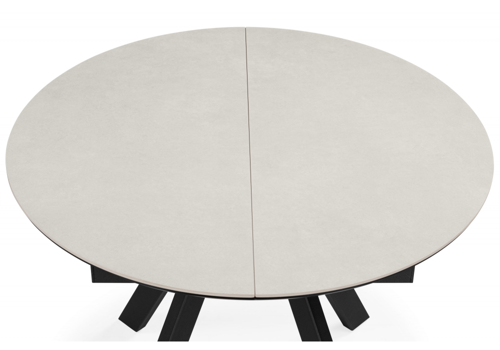 Керамический стол Трейси 90 carmen light gray / черный