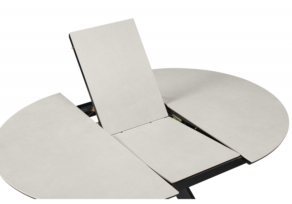 Керамический стол Трейси 90 carmen light gray / черный