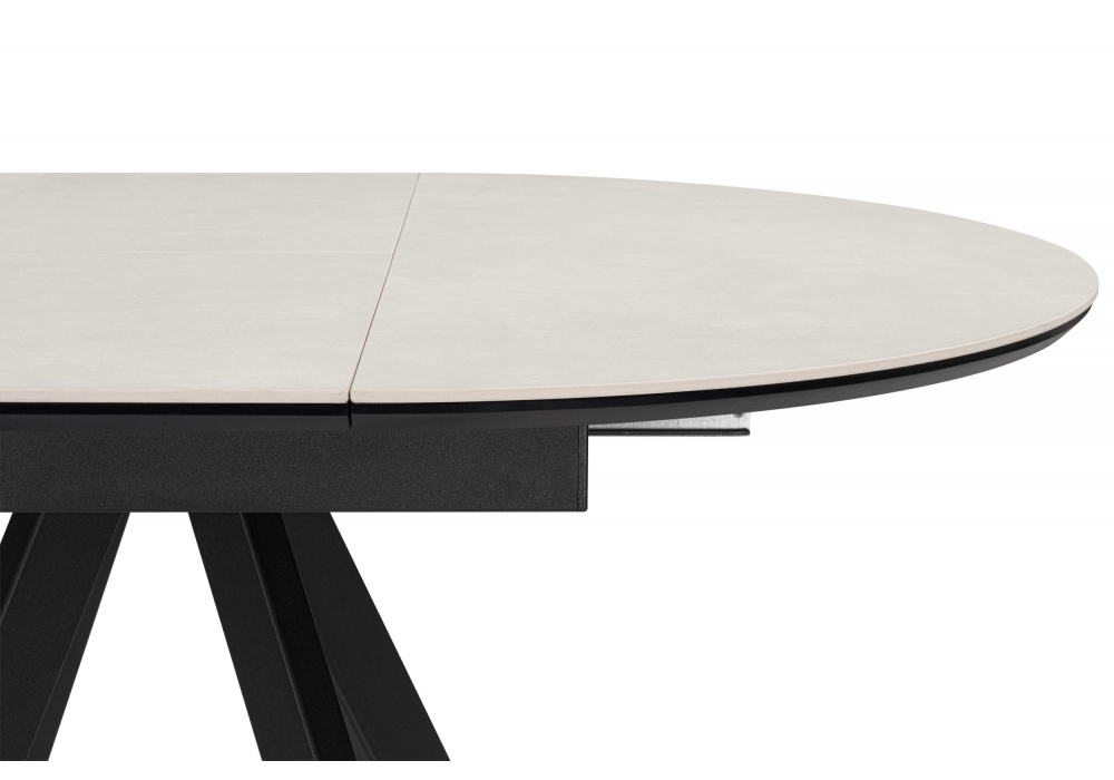 Керамический стол Трейси 90 carmen light gray / черный