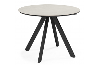 Керамический стол Трейси 90 carmen light gray / черный