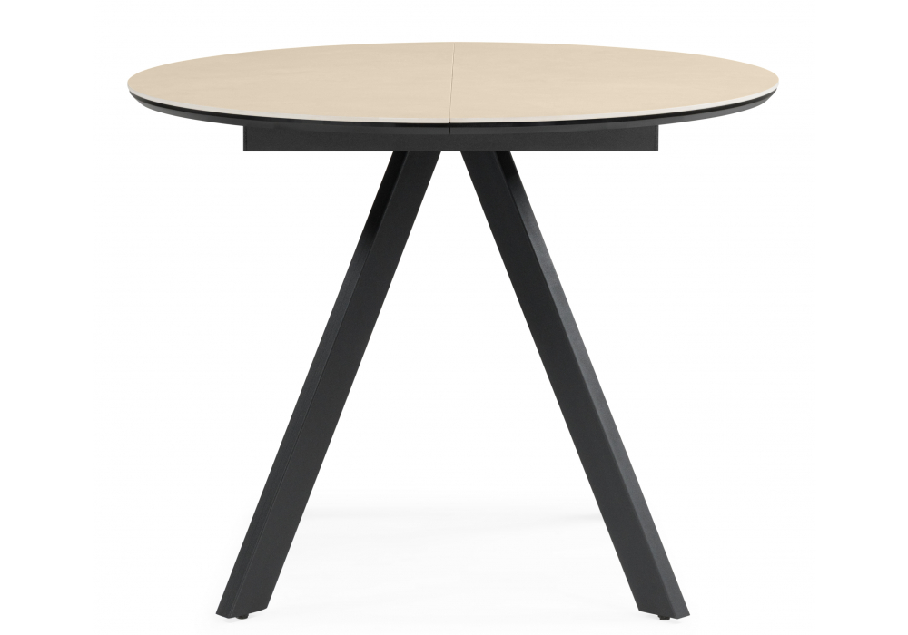 Керамический стол Трейси 90 okara light yellow / черный