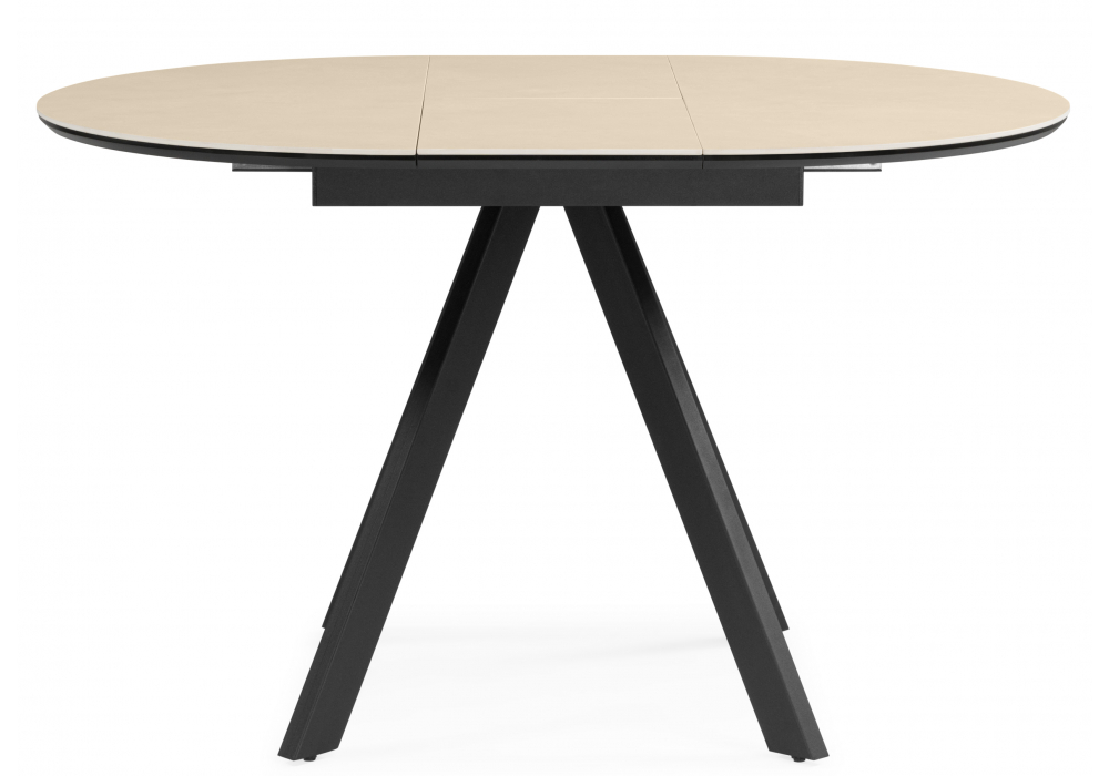 Керамический стол Трейси 90 okara light yellow / черный