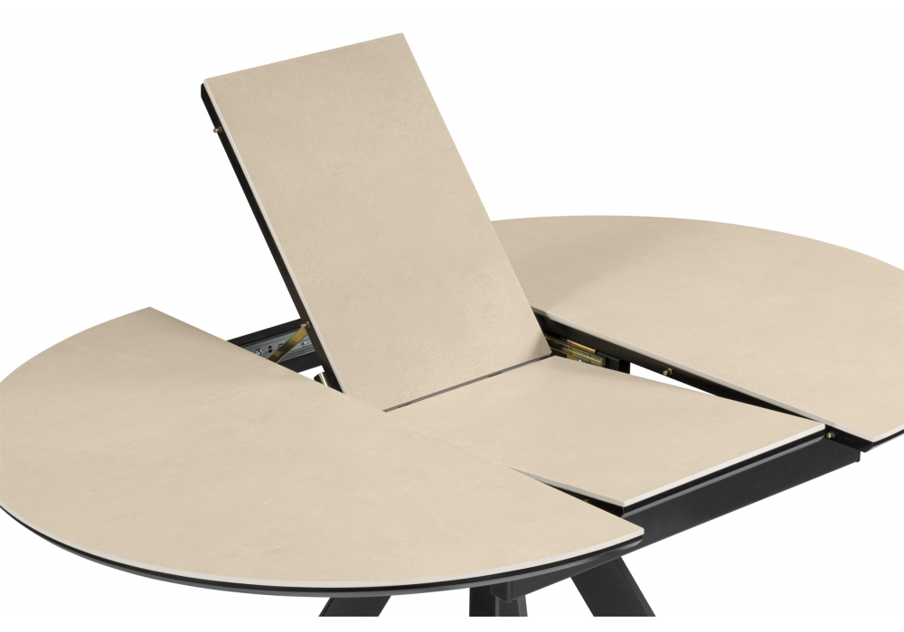 Керамический стол Трейси 90 okara light yellow / черный