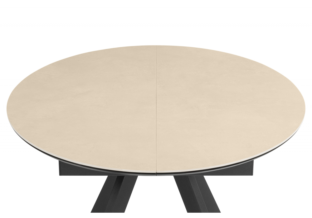 Керамический стол Трейси 90 okara light yellow / черный