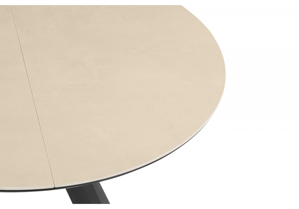 Керамический стол Трейси 90 okara light yellow / черный