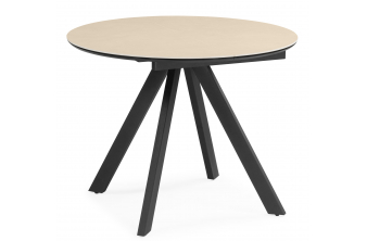 Керамический стол Трейси 90 okara light yellow / черный