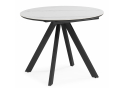 Керамический стол Трейси 90 snow white / черный