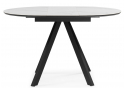 Керамический стол Трейси 90 snow white / черный