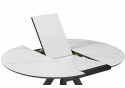 Керамический стол Трейси 90 snow white / черный