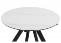 Керамический стол Трейси 90 snow white / черный