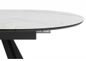 Керамический стол Трейси 90 snow white / черный