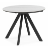 Керамический стол Трейси 90 snow white / черный