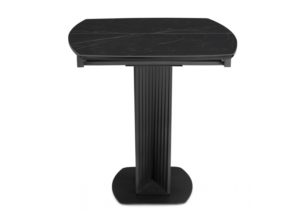 Керамический стол Вейл 160(205)х89 черный мрамор shakespeare black / черный