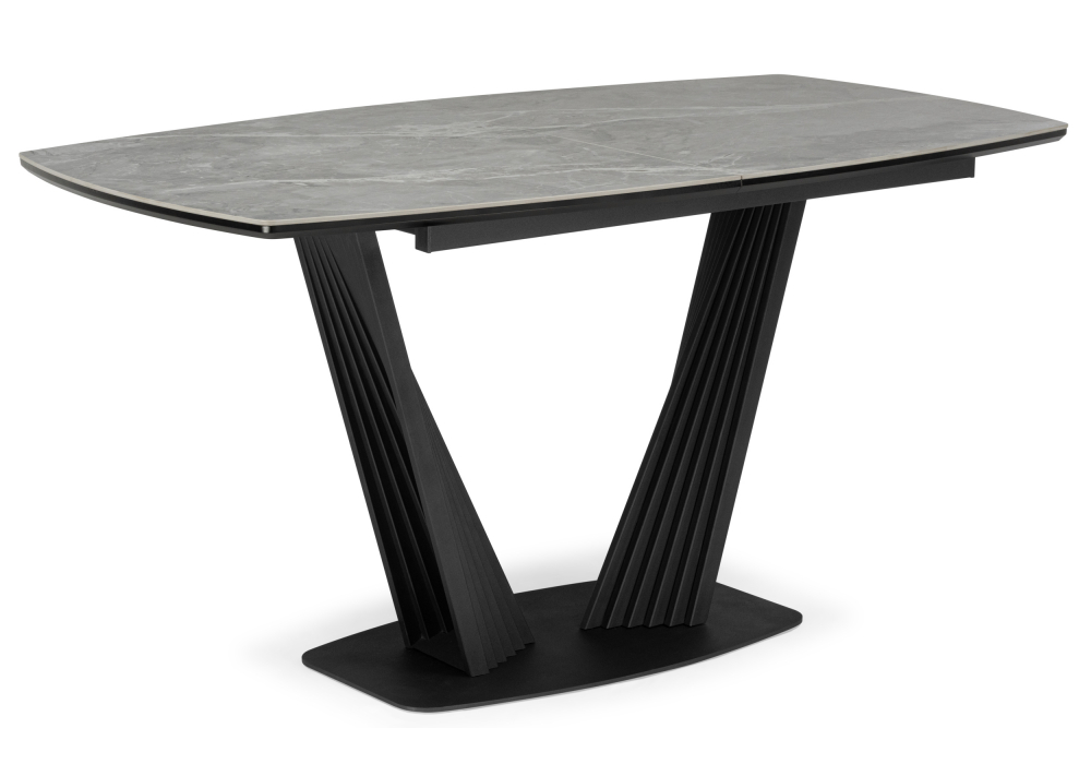 Керамический стол Вейл 160(205)х89 larka grey / черный