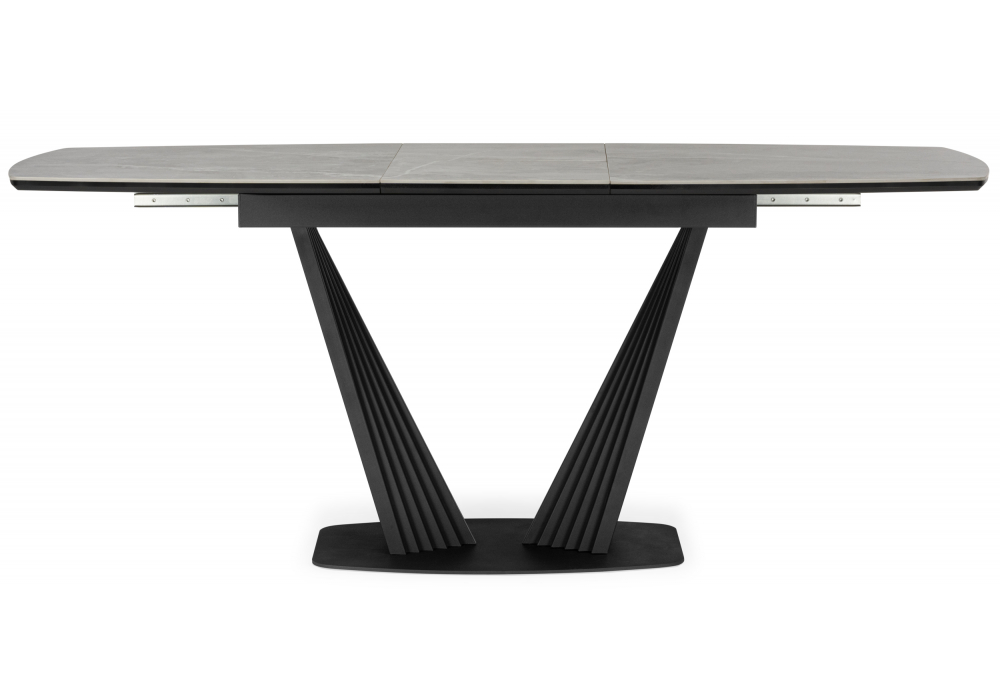 Керамический стол Вейл 160(205)х89 larka grey / черный