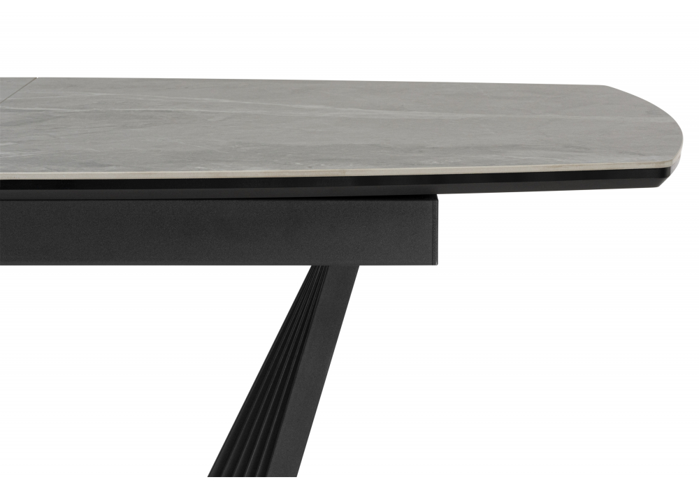 Керамический стол Вейл 160(205)х89 larka grey / черный