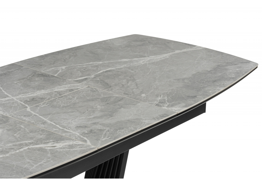 Керамический стол Вейл 160(205)х89 larka grey / черный