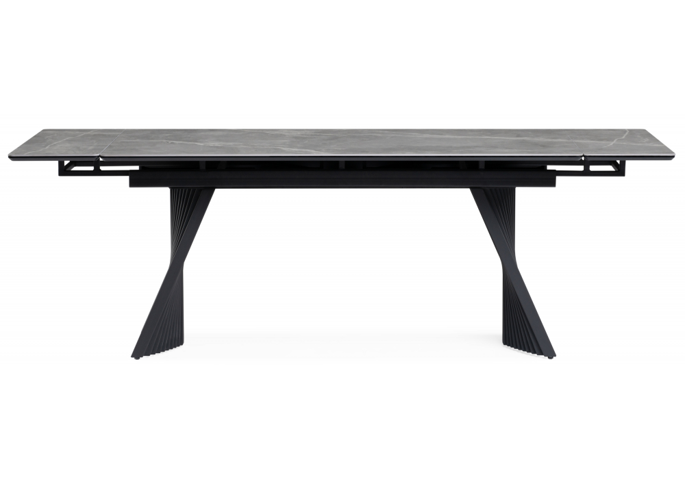 Керамический стол Вейв 160(220)х89 larka grey / черный