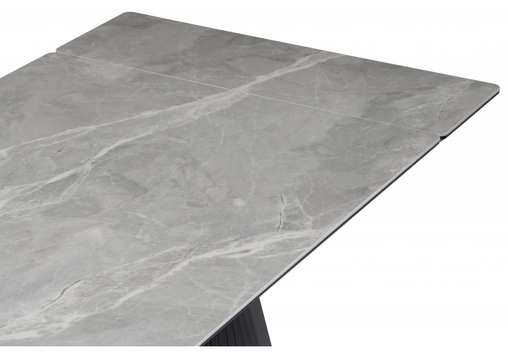 Керамический стол Вейв 160(220)х89 larka grey / черный