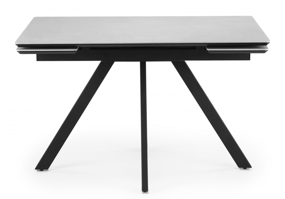 Керамический стол Вилли 120(180)х80 сarmen light grey / черный