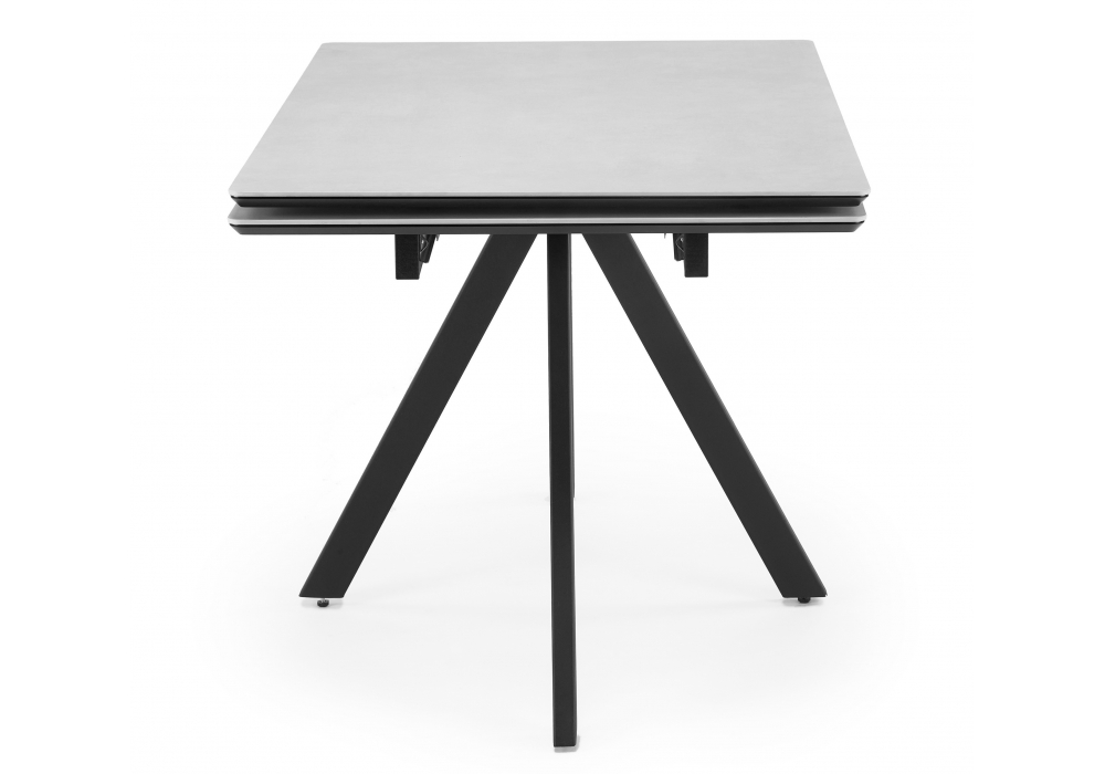 Керамический стол Вилли 120(180)х80 сarmen light grey / черный