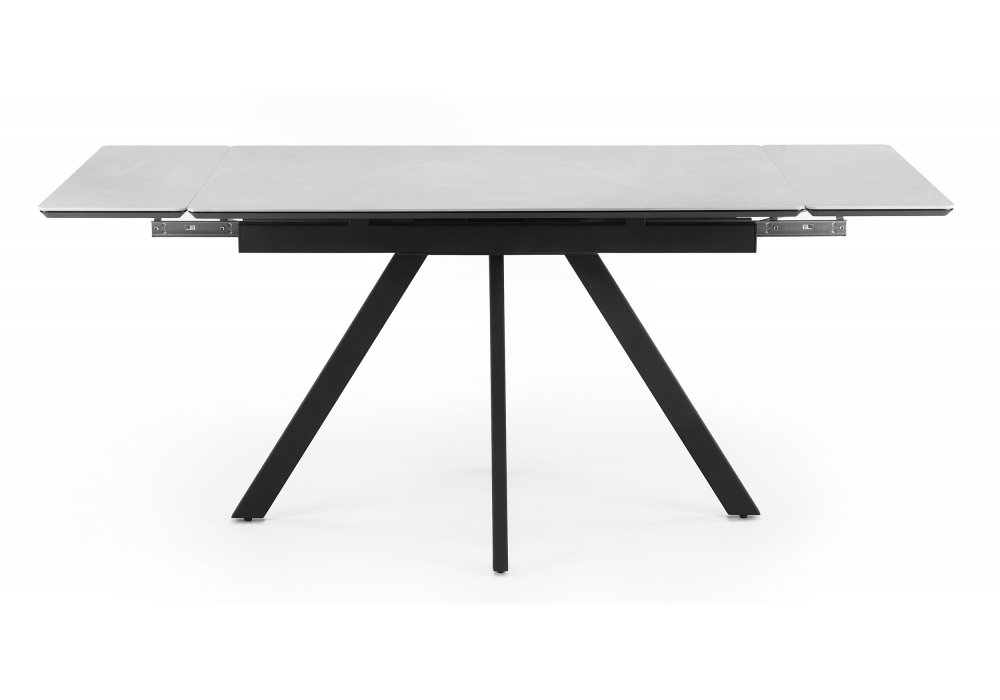 Керамический стол Вилли 120(180)х80 сarmen light grey / черный