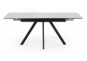 Керамический стол Вилли 120(180)х80 сarmen light grey / черный