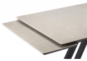 Керамический стол Вилли 120(180)х80 сarmen light grey / черный