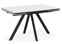 Керамический стол Вилли 120(180)х80 snow alpin white / черный
