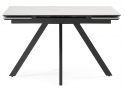 Керамический стол Вилли 120(180)х80 snow alpin white / черный