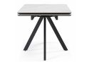 Керамический стол Вилли 120(180)х80 snow alpin white / черный