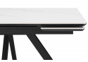 Керамический стол Вилли 120(180)х80 snow alpin white / черный