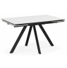 Керамический стол Вилли 120(180)х80 snow alpin white / черный