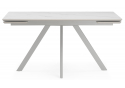 Керамический стол Вилли 140(200)х80 белый мрамор snow white / серый