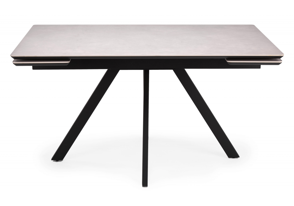 Керамический стол Вилли 140(200)х80 carmen light grey / черный