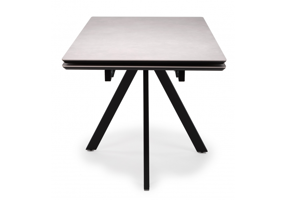 Керамический стол Вилли 140(200)х80 carmen light grey / черный