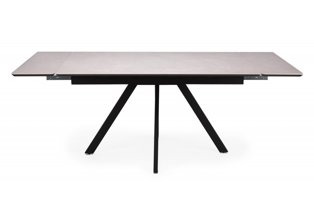 Керамический стол Вилли 140(200)х80 carmen light grey / черный