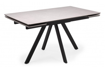 Керамический стол Вилли 140(200)х80 carmen light grey / черный