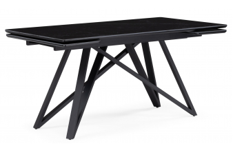 Керамический стол Вилсон 160(220)х89 черный мрамор shakespeare black / черный