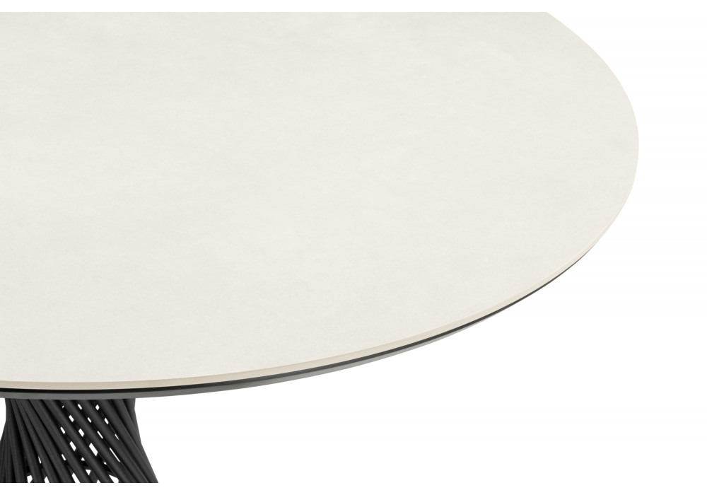 Керамический стол Вивиен 90 carmen light grey / черный