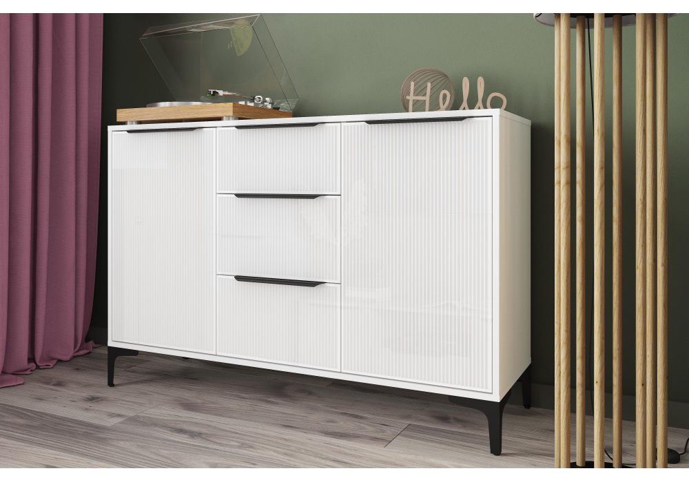 Комод Иадама белый / белый глянец