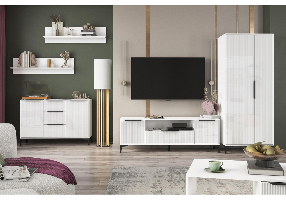 Комод Иадама белый / белый глянец